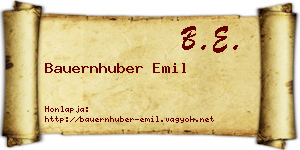 Bauernhuber Emil névjegykártya