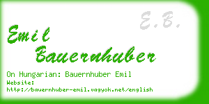 emil bauernhuber business card